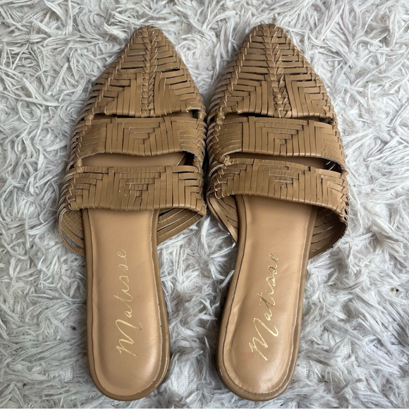 ANTHROPOLOGIE MATISSE WOVEN EAST END SLIDES SLIP ON MULES SZ 9 NEUTRAL - Picture 14 of 16